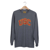 USC Trojan Basics Charcoal Arch Stroke Long Sleeve T-Shirt